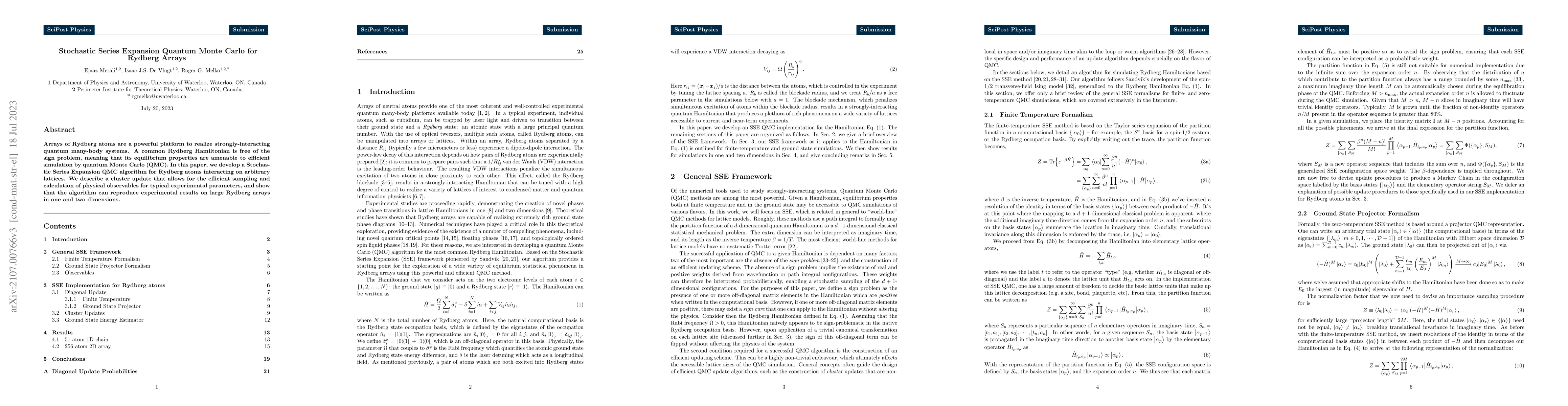 Thumbnail for Stochastic Series Expansion Quantum Monte Carlo for Rydberg Arrays