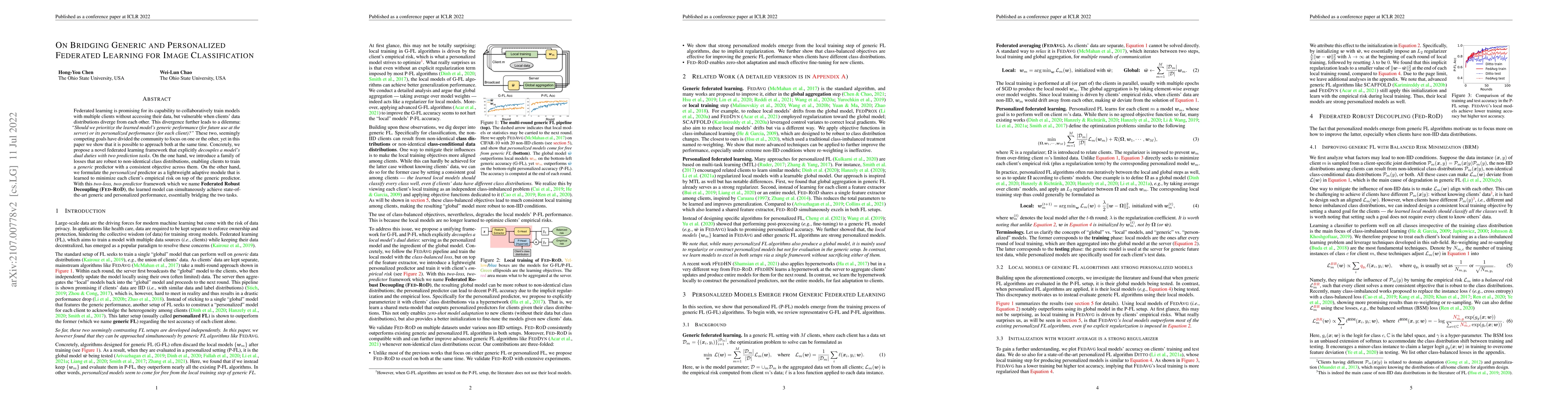 Thumbnail for On Bridging Generic and Personalized Federated Learning for Image
  Classification