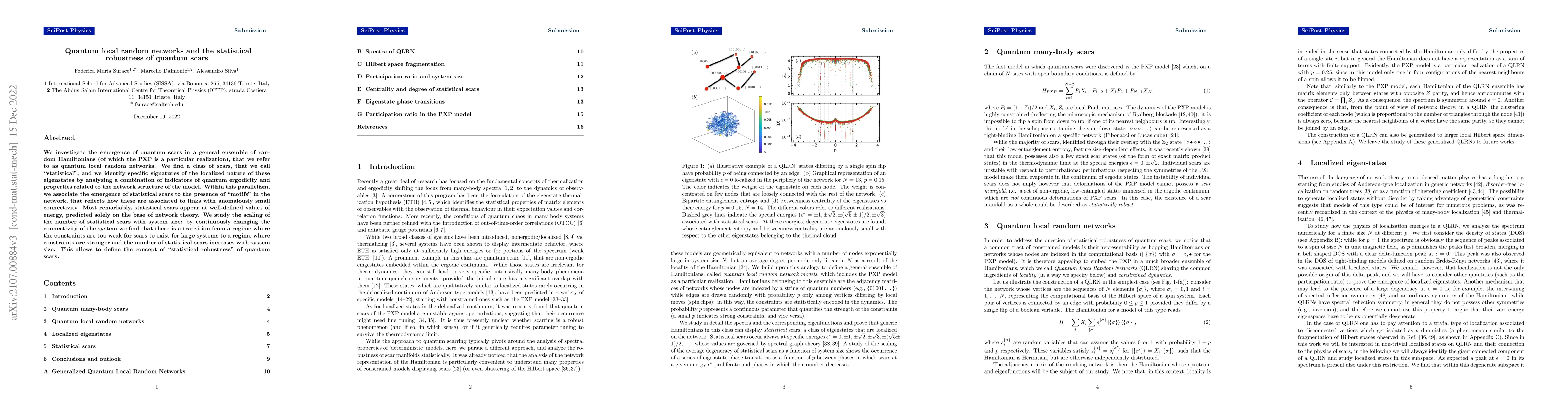 Thumbnail for Quantum local random networks and the statistical robustness of quantum
  scars