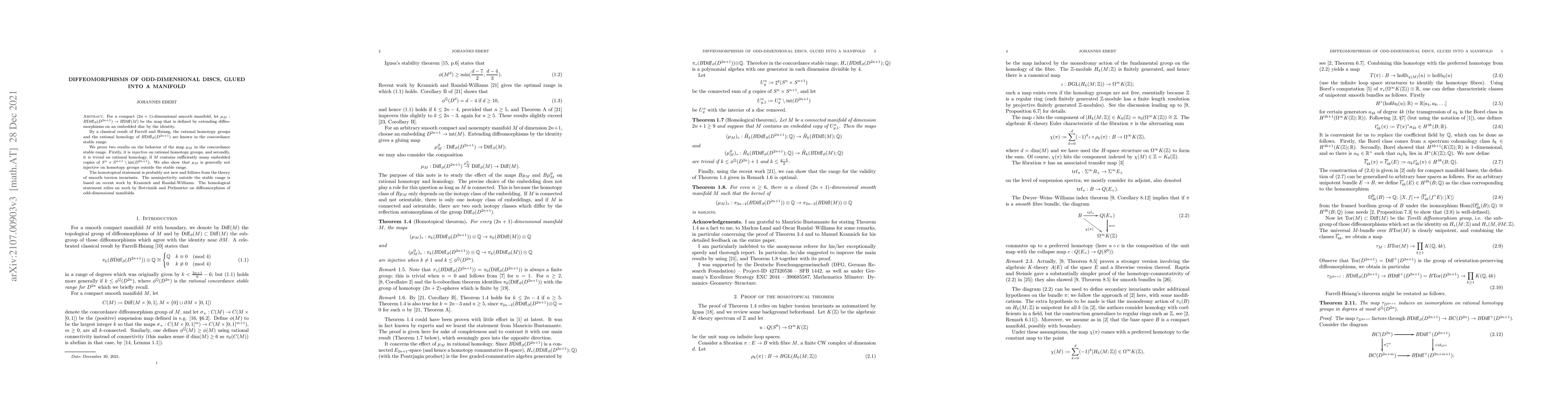 Thumbnail for Diffeomorphisms of odd-dimensional discs, glued into a manifold