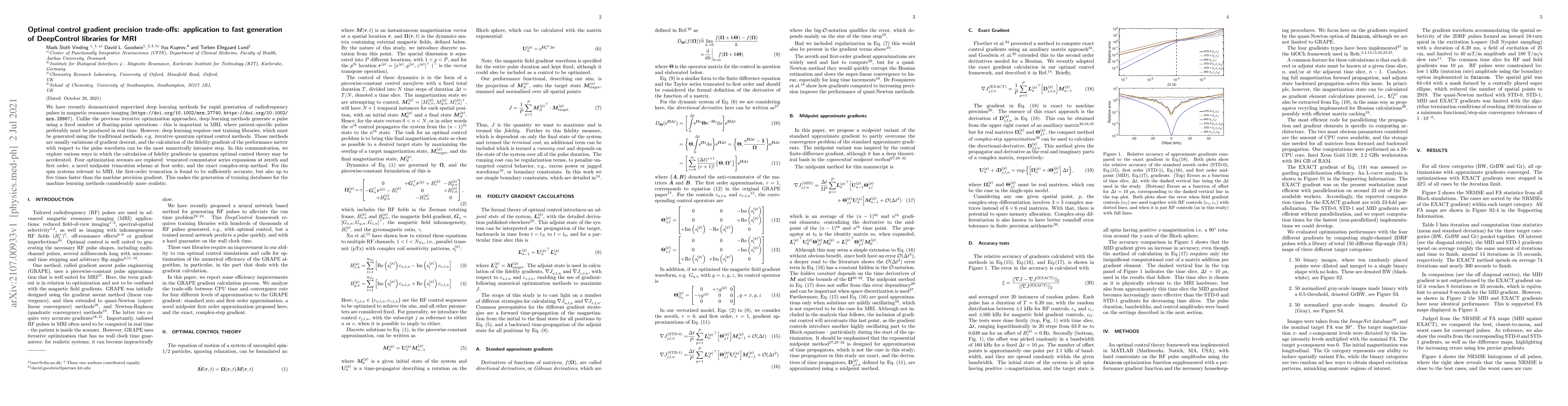 Thumbnail for Optimal control gradient precision trade-offs: application to fast
  generation of DeepControl libraries for MRI