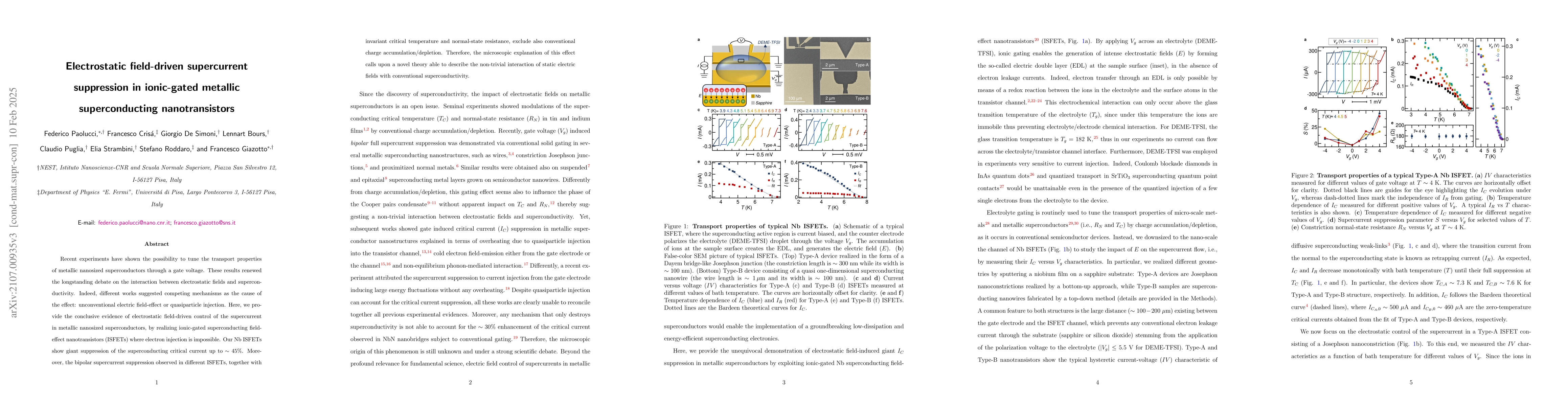 Thumbnail for Electrostatic field-driven supercurrent suppression in ionic-gated
  metallic Josephson nanotransistors