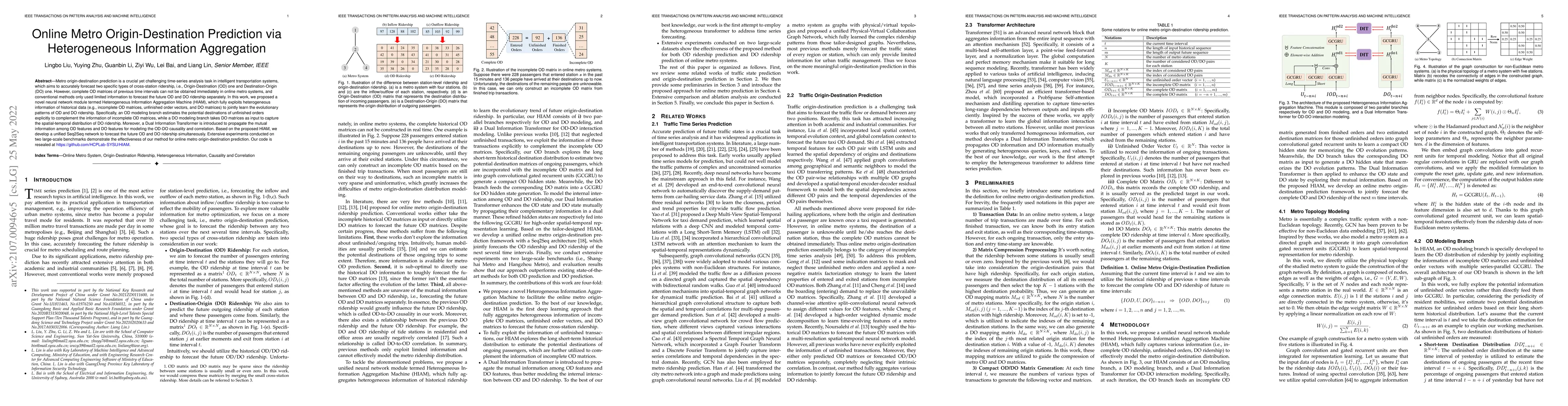 Thumbnail for Online Metro Origin-Destination Prediction via Heterogeneous Information
  Aggregation