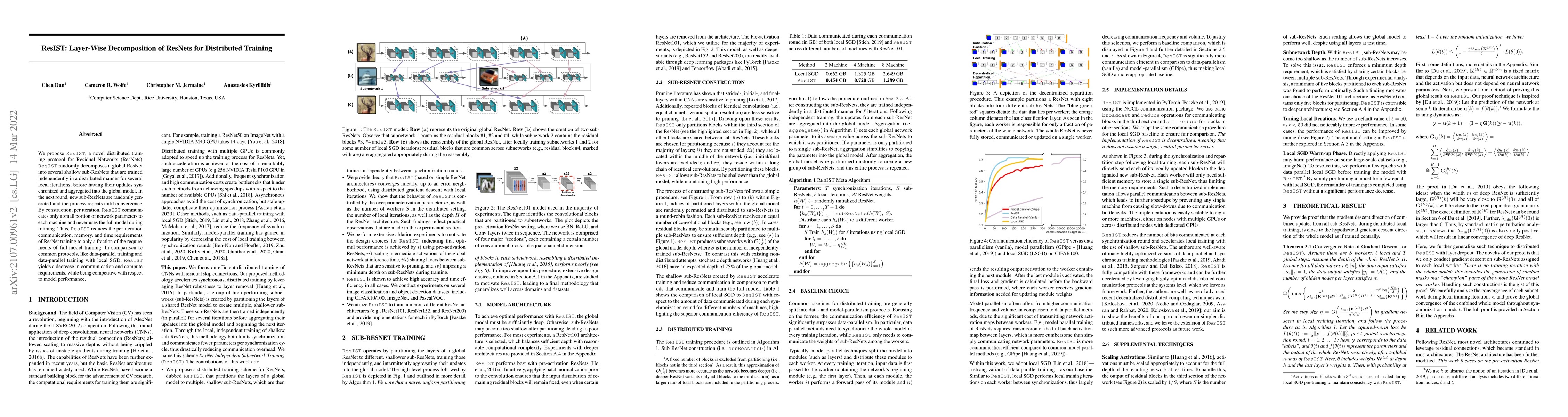 Thumbnail for ResIST: Layer-Wise Decomposition of ResNets for Distributed Training
