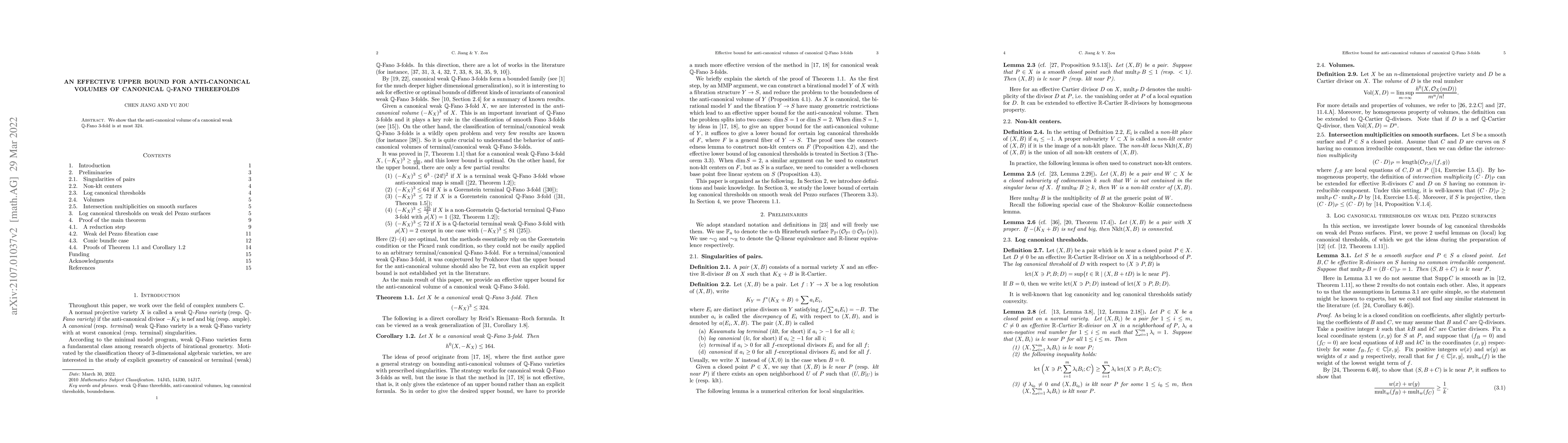 Thumbnail for An effective upper bound for anti-canonical volumes of canonical
  $\mathbb{Q}$-Fano threefolds