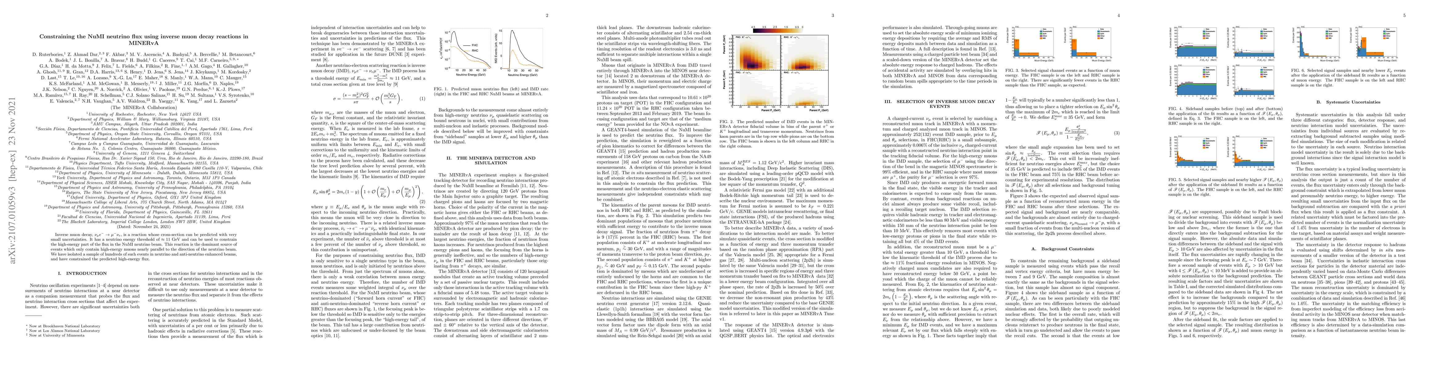 Thumbnail for Constraining the NuMI neutrino flux using inverse muon decay reactions
  in MINERvA
