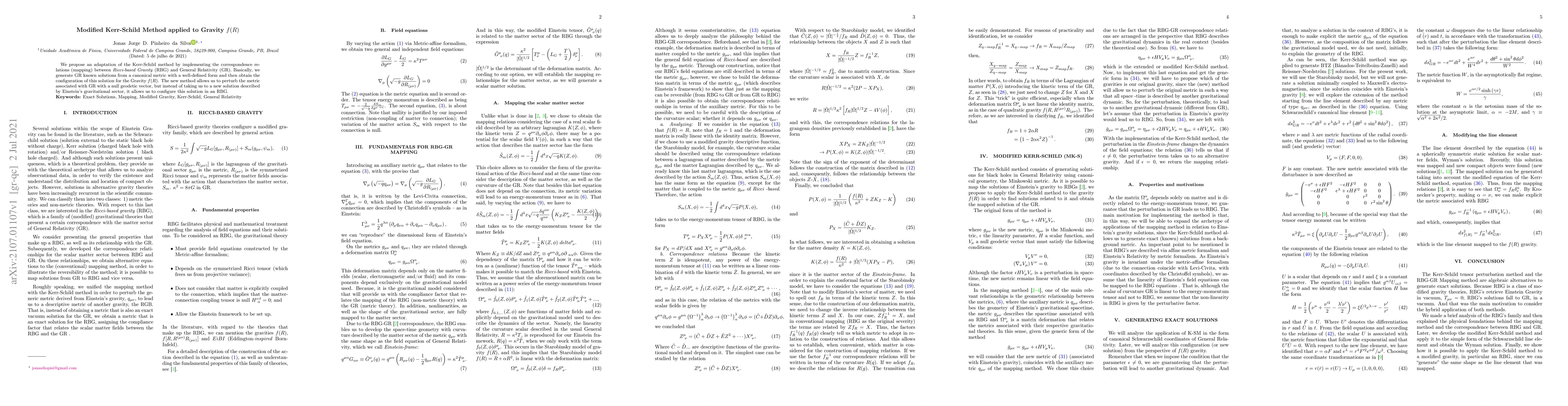 Thumbnail for Modified Kerr-Schild Method applied to Gravity f(R)