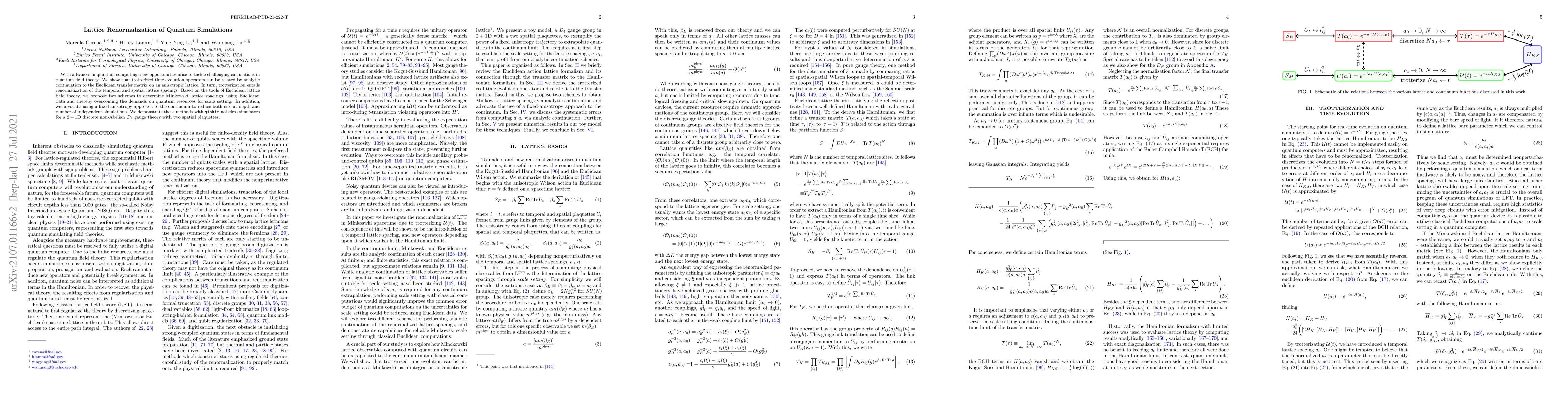 Thumbnail for Lattice Renormalization of Quantum Simulations