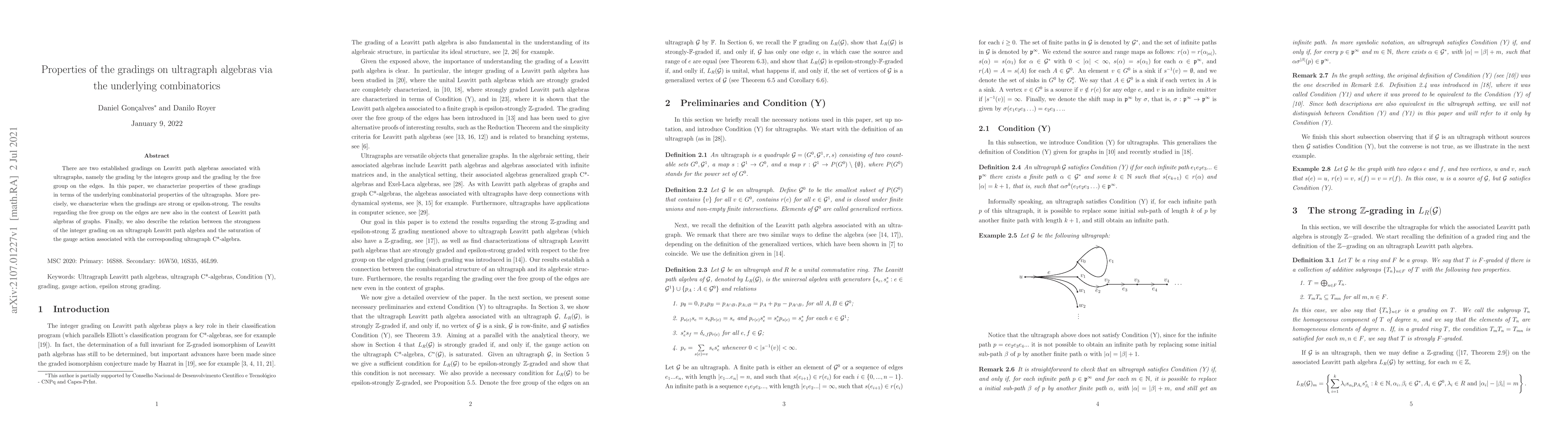 Thumbnail for Properties of the gradings on ultragraph algebras via the underlying
  combinatorics