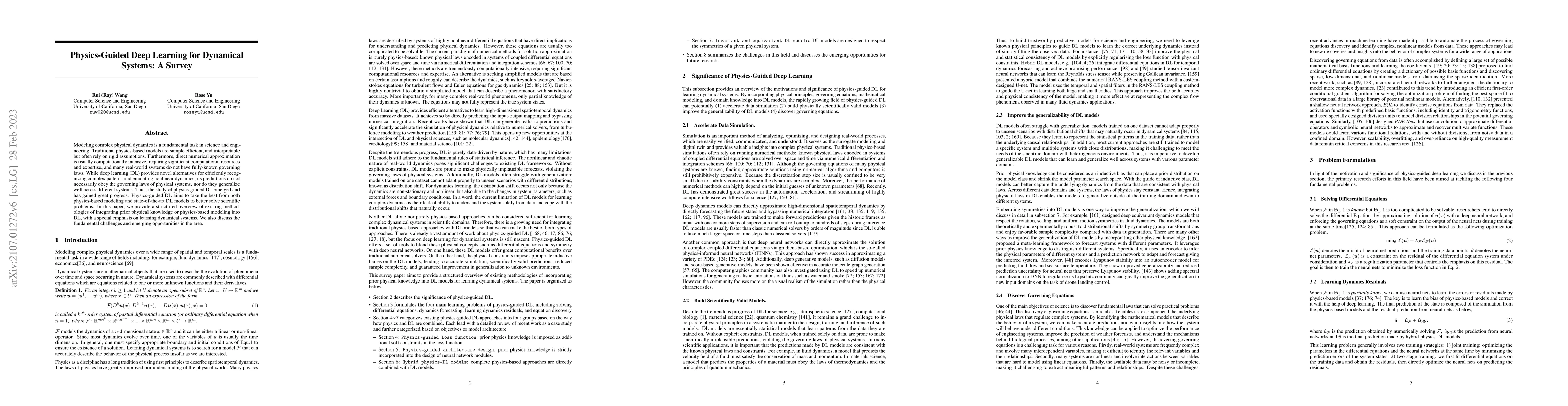 Thumbnail for Physics-Guided Deep Learning for Dynamical Systems: A Survey