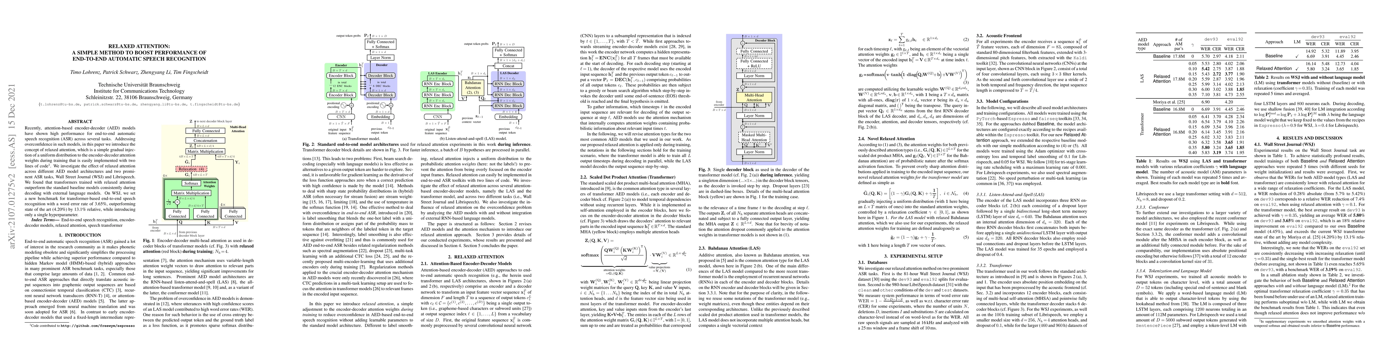 Thumbnail for Relaxed Attention: A Simple Method to Boost Performance of End-to-End
  Automatic Speech Recognition
