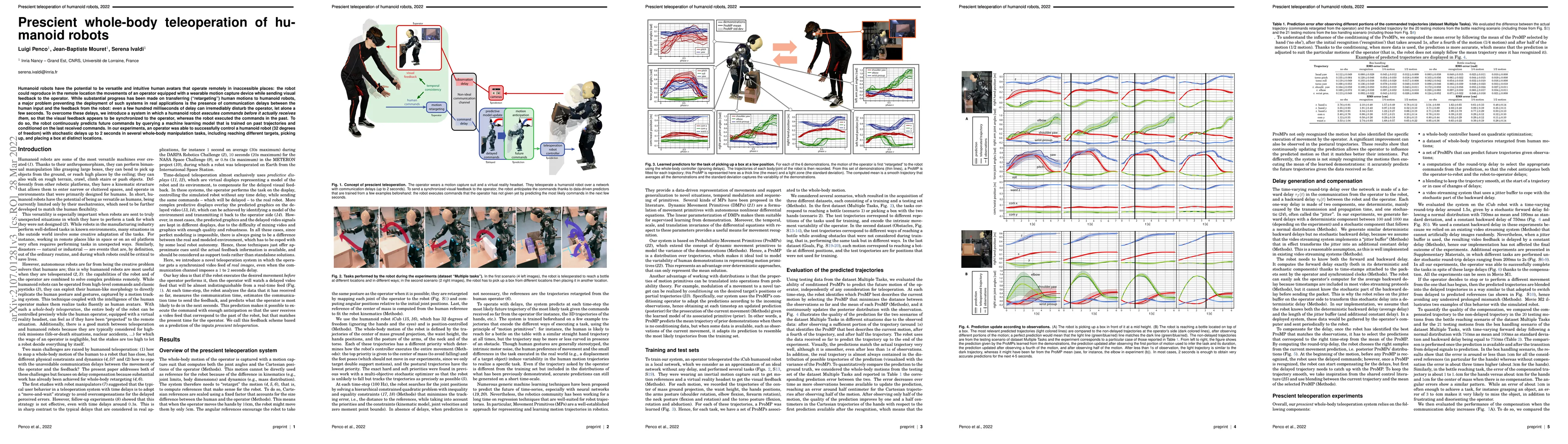 Thumbnail for Prescient teleoperation of humanoid robots