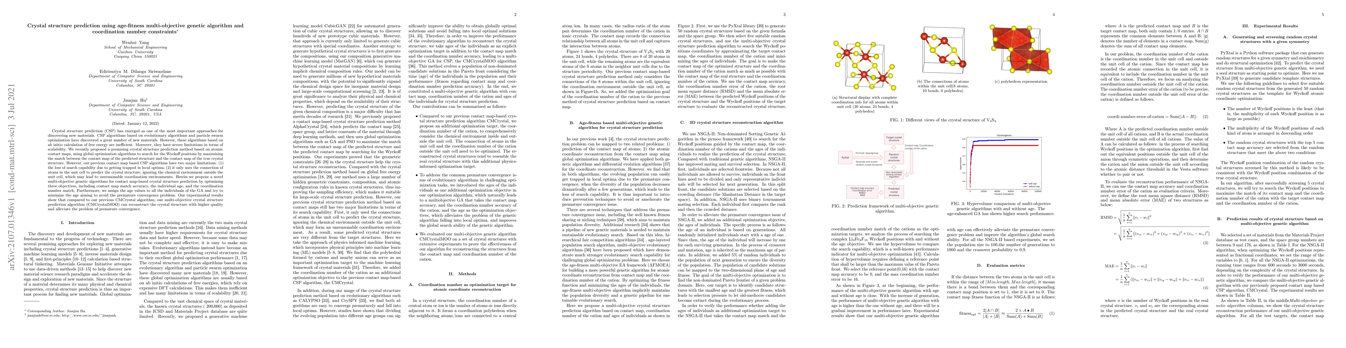 Thumbnail for Crystal structure prediction using age-fitness multi-objective genetic
  algorithm and coordination number constraints