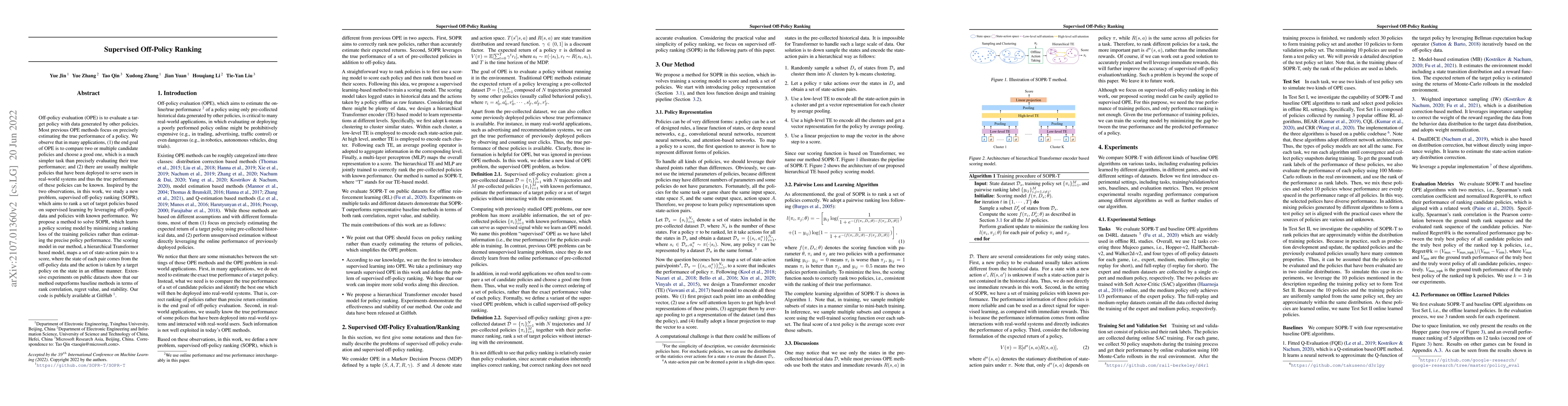 Thumbnail for Supervised Off-Policy Ranking