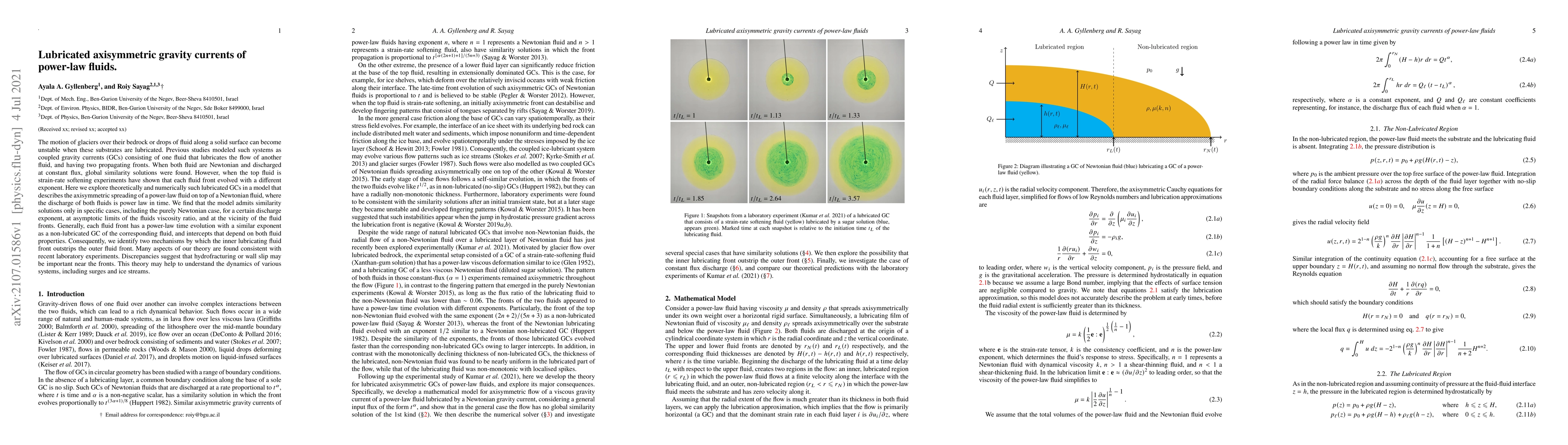 Thumbnail for Lubricated axisymmetric gravity currents of power-law fluids