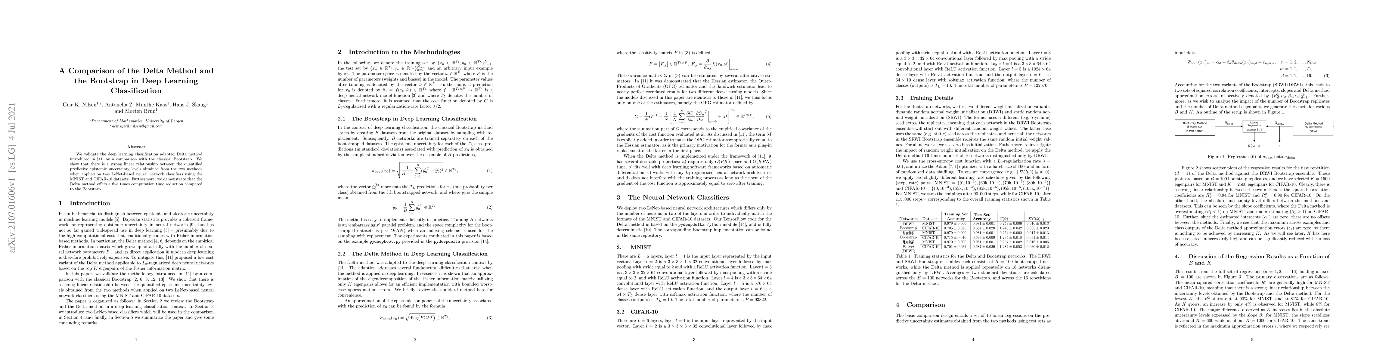 Thumbnail for A Comparison of the Delta Method and the Bootstrap in Deep Learning
  Classification