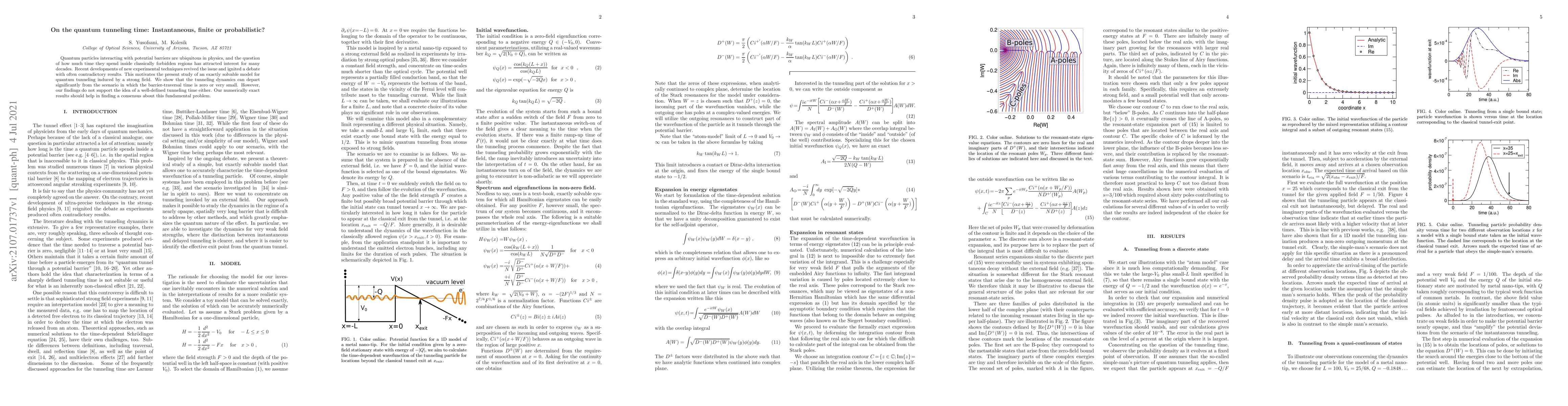 Thumbnail for On the quantum tunneling time: Instantaneous, finite or probabilistic?