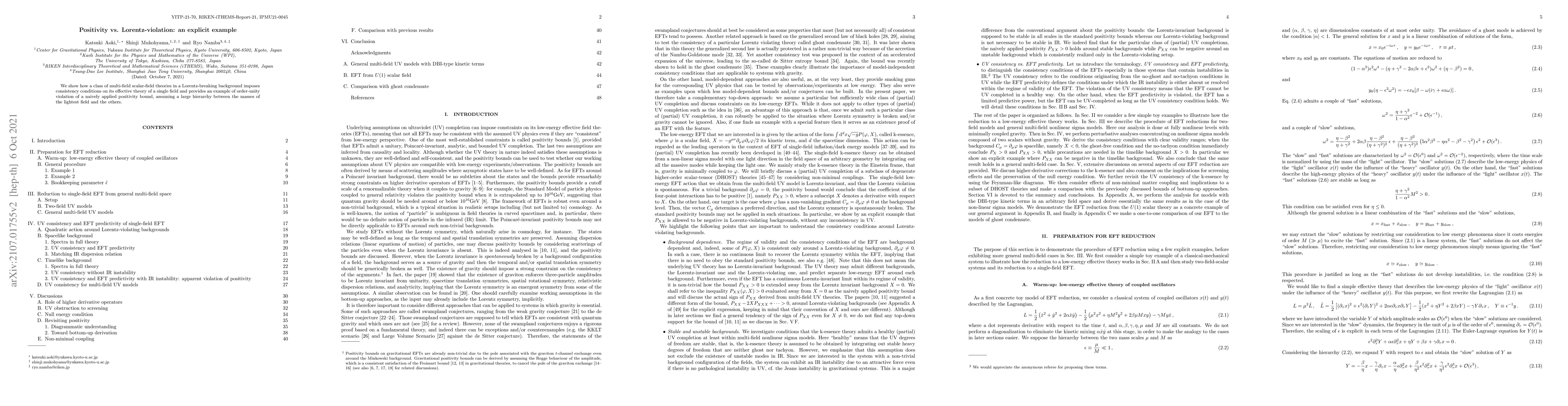 Thumbnail for Positivity vs. Lorentz-violation: an explicit example