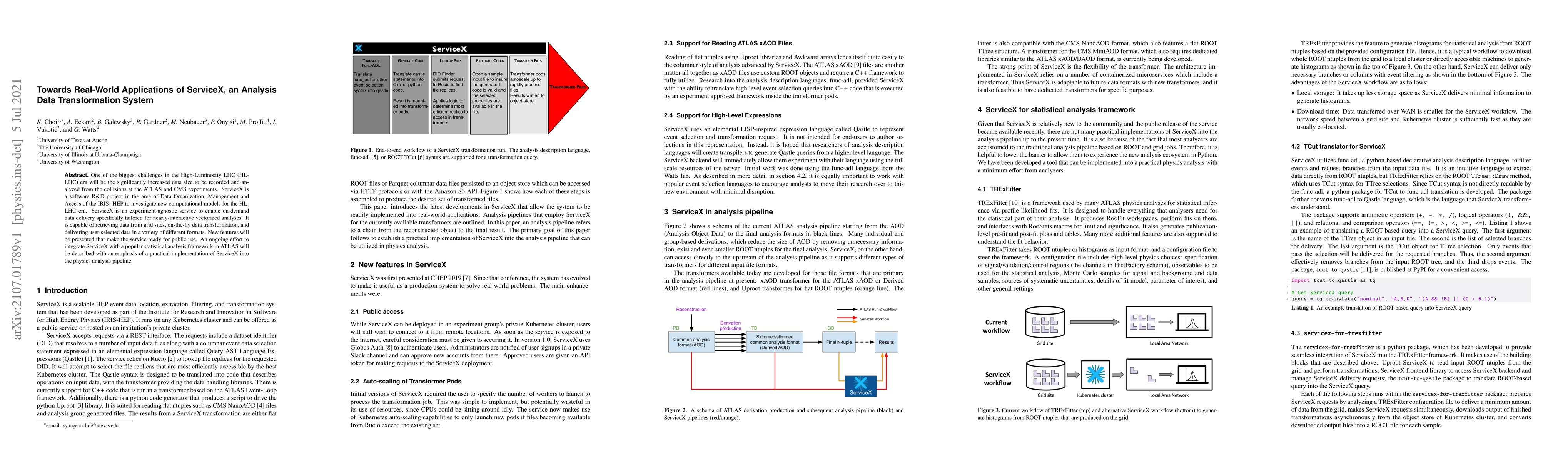 Thumbnail for Towards Real-World Applications of ServiceX, an Analysis Data
  Transformation System