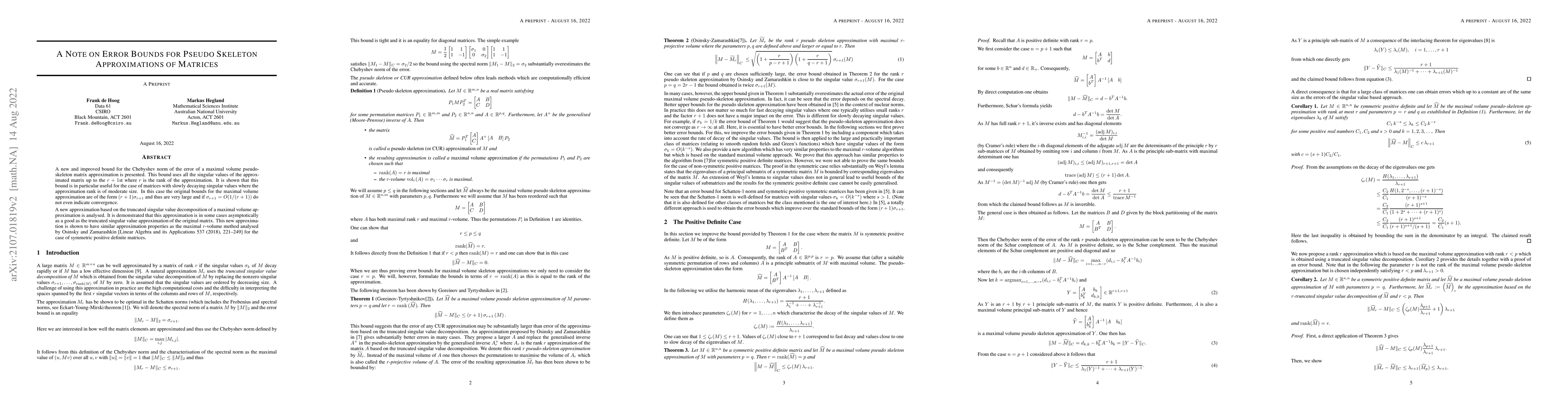 Thumbnail for A Note on Error Bounds for Pseudo Skeleton Approximations of Matrices