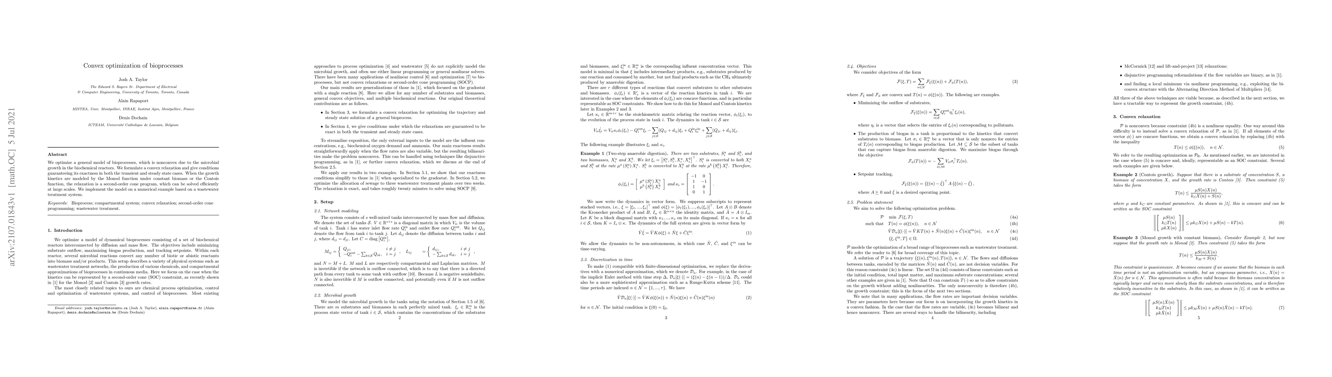 Thumbnail for Convex optimization of bioprocesses