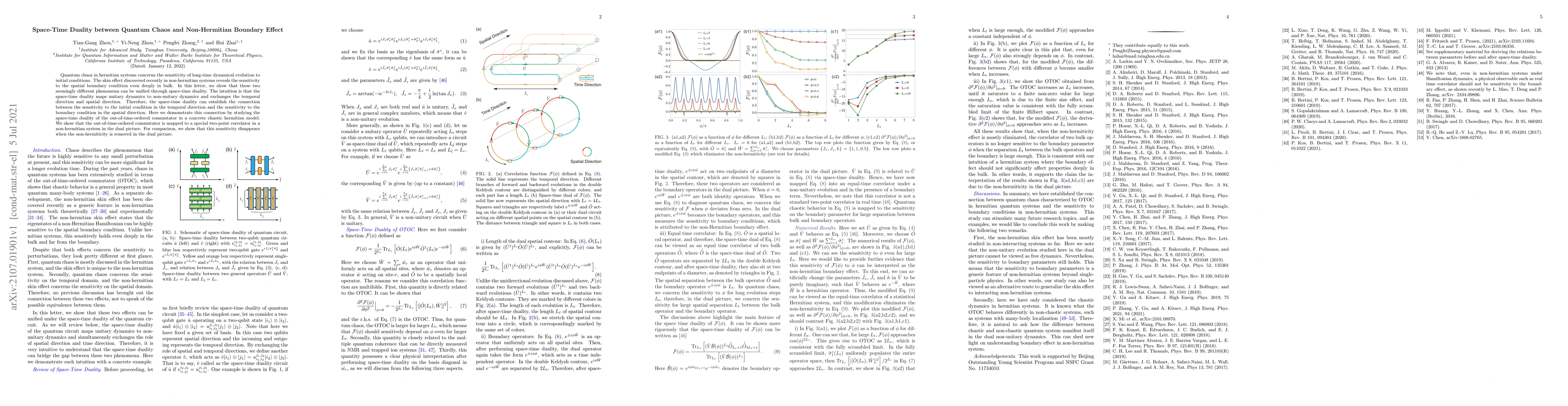 Thumbnail for Space-Time Duality between Quantum Chaos and Non-Hermitian Boundary
  Effect