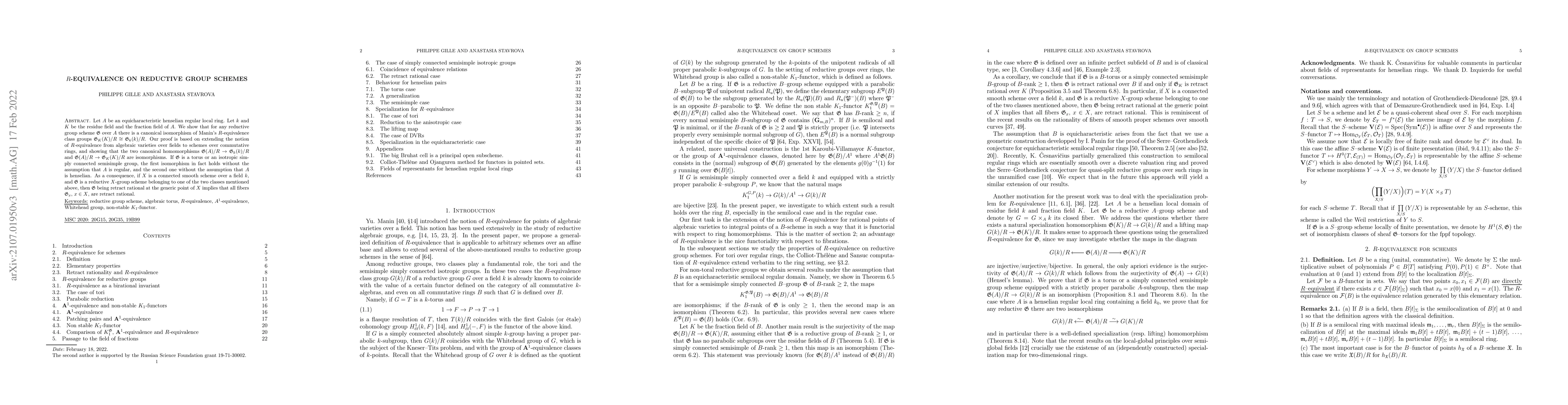 Thumbnail for R-Equivalence on Group Schemes