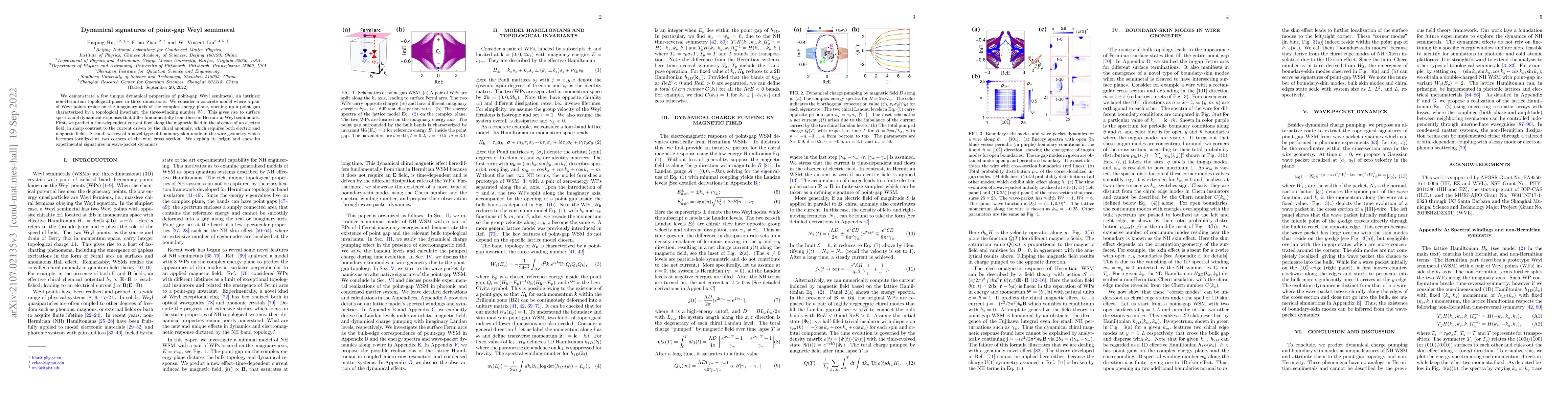 Thumbnail for Dynamical signatures of point-gap Weyl semimetal