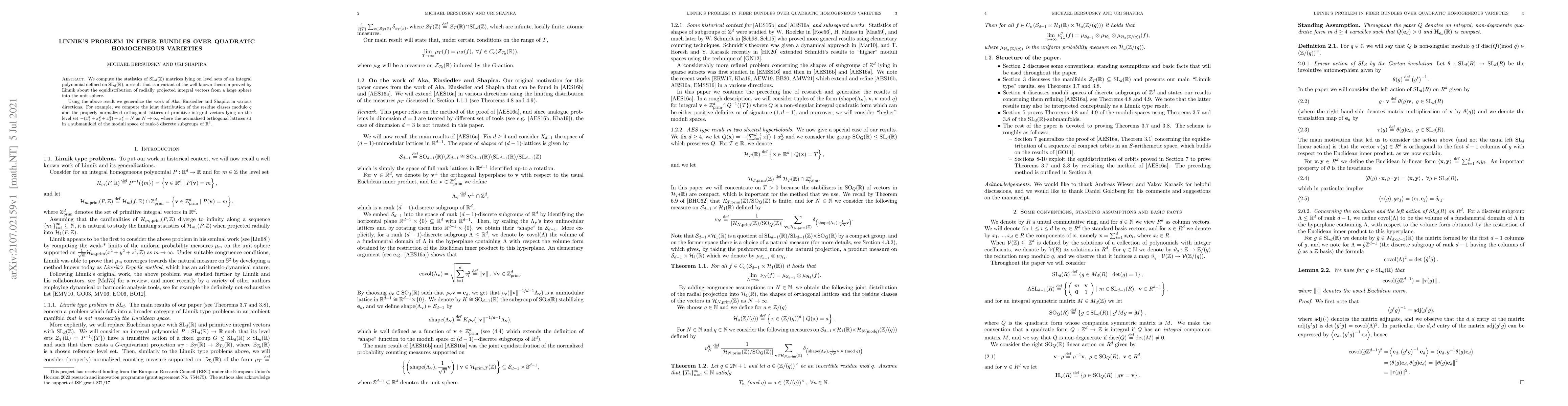 Thumbnail for Linnik's problem in fiber bundles over quadratic homogeneous varieties