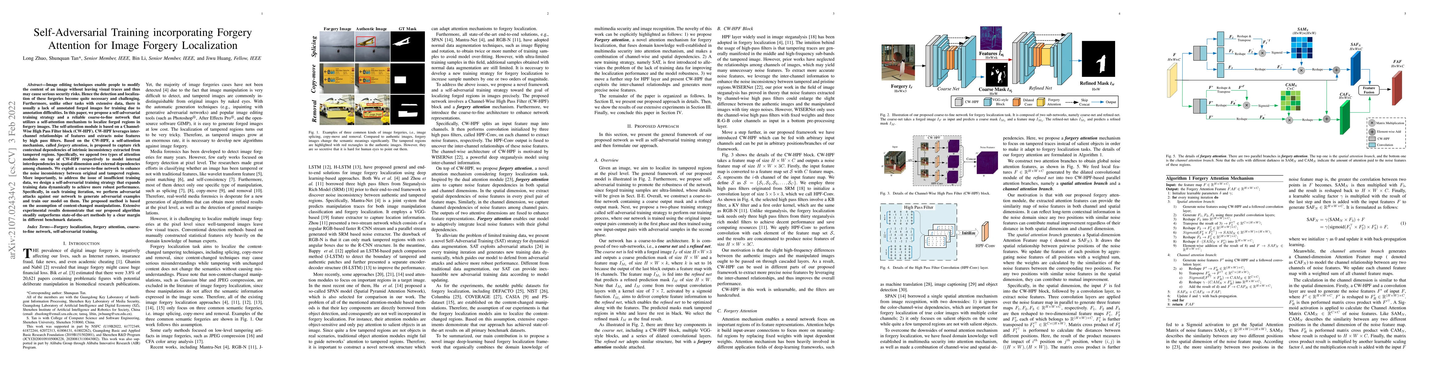 Thumbnail for Self-Adversarial Training incorporating Forgery Attention for Image
  Forgery Localization