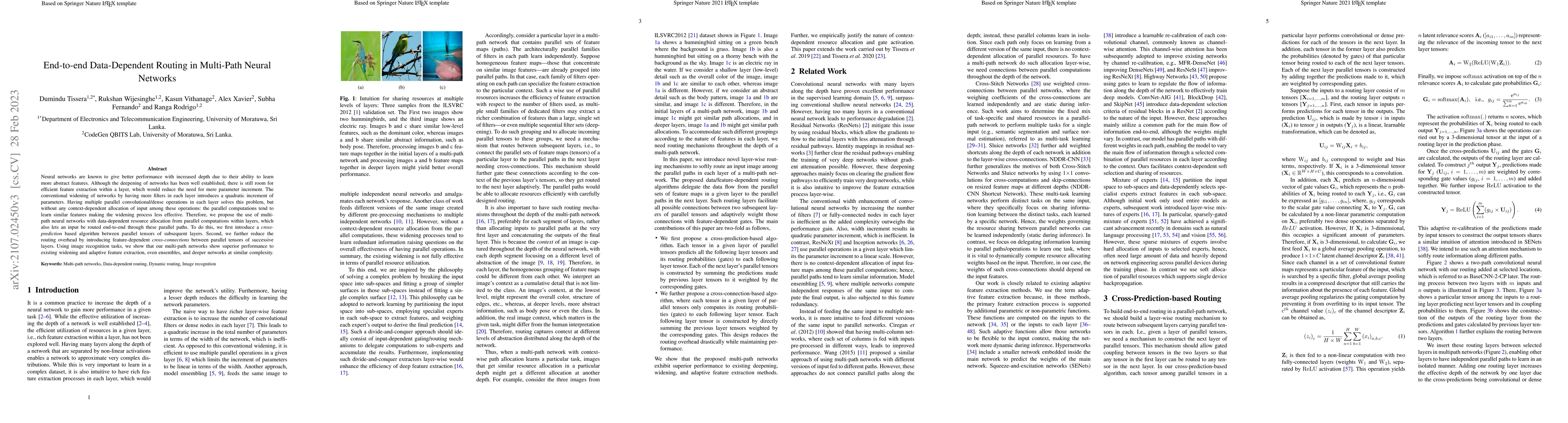 Thumbnail for End-To-End Data-Dependent Routing in Multi-Path Neural Networks
