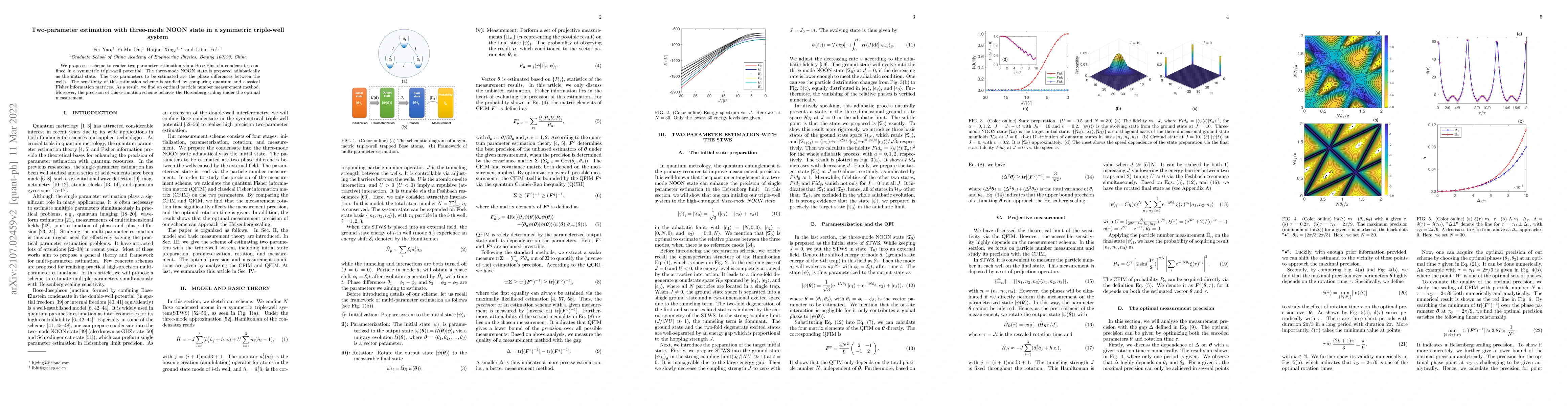 Thumbnail for Two-parameter estimation with three-mode NOON state in a symmetric
  three-well system