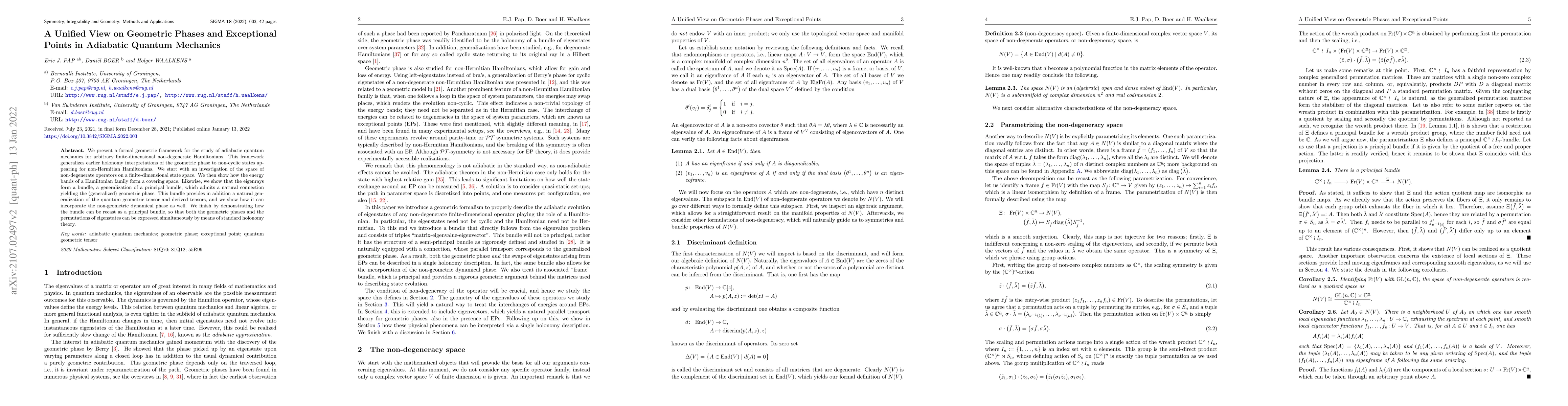 Thumbnail for A Unified View on Geometric Phases and Exceptional Points in Adiabatic
  Quantum Mechanics