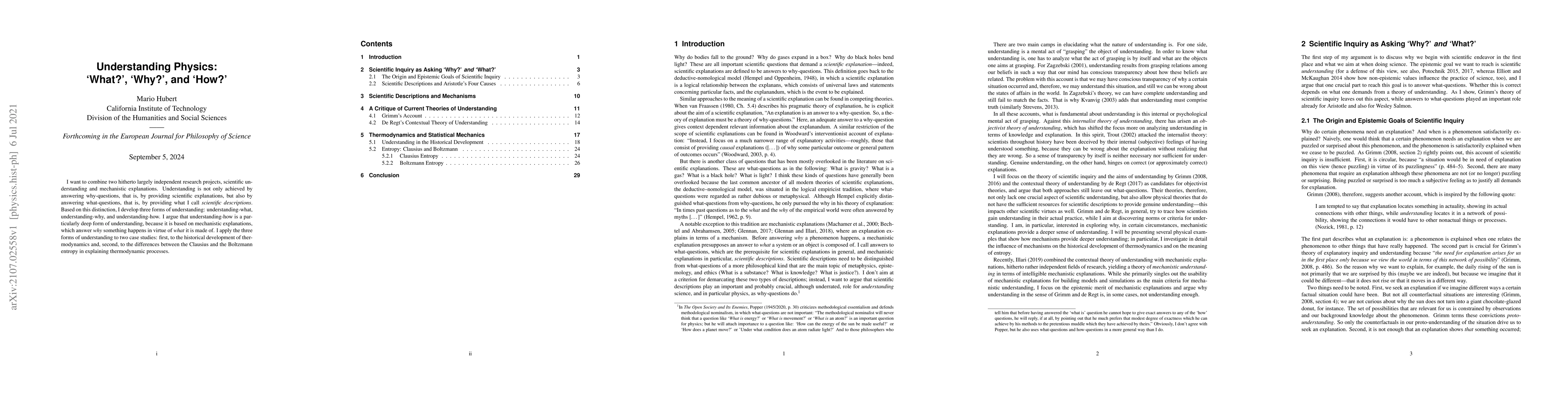 Thumbnail for Understanding Physics: 'What?', 'Why?', and 'How?'