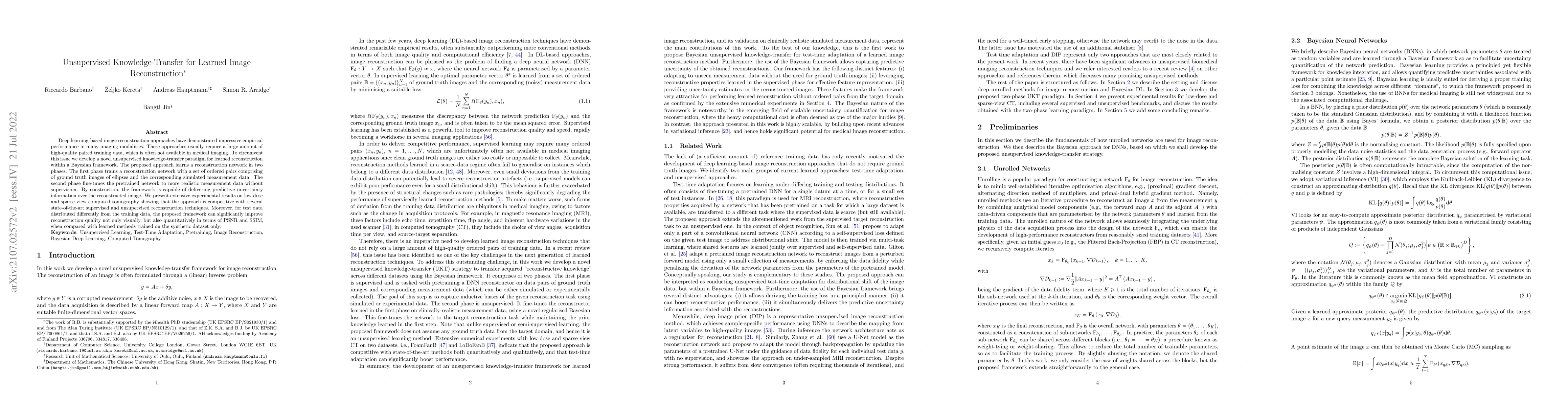 Thumbnail for Unsupervised Knowledge-Transfer for Learned Image Reconstruction