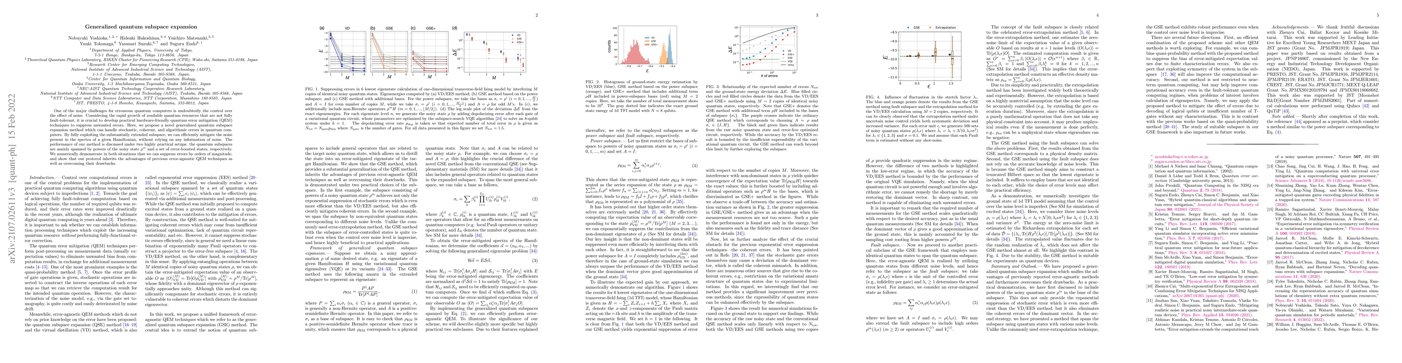 Thumbnail for Generalized quantum subspace expansion
