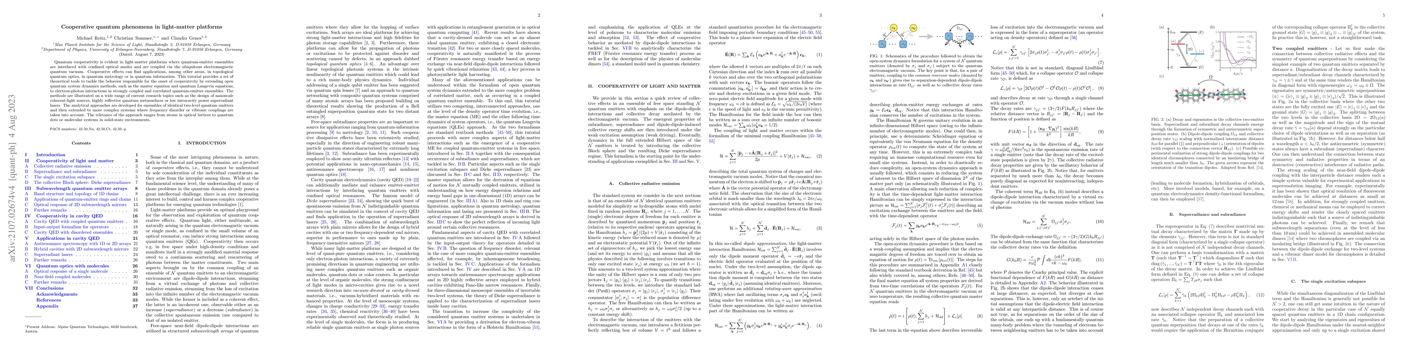 Thumbnail for Cooperative quantum phenomena in light-matter platforms