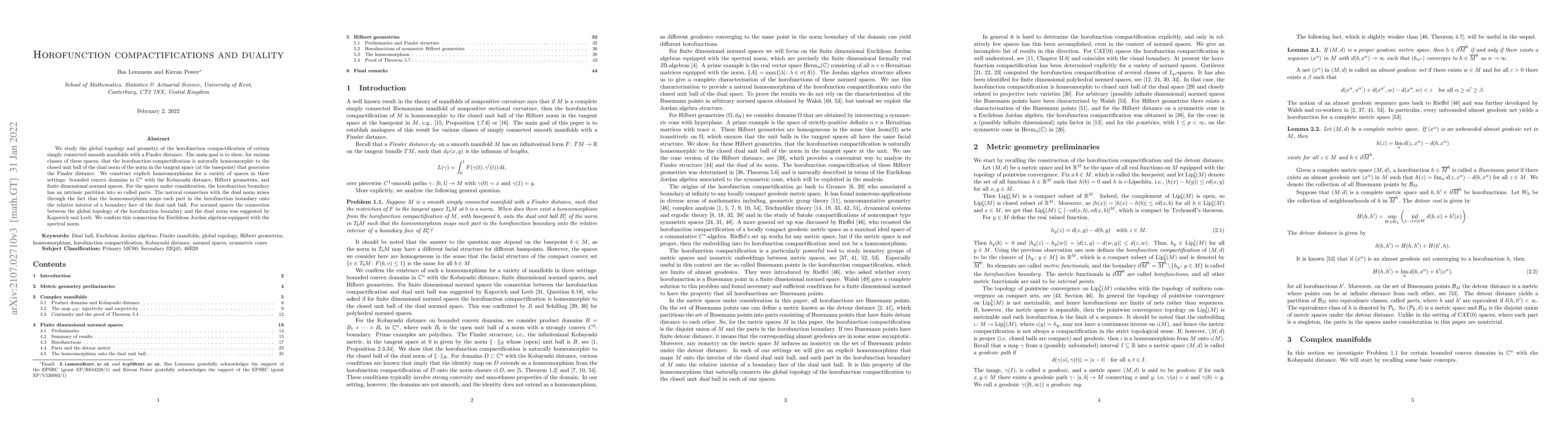 Thumbnail for Horofunction compactifications and duality