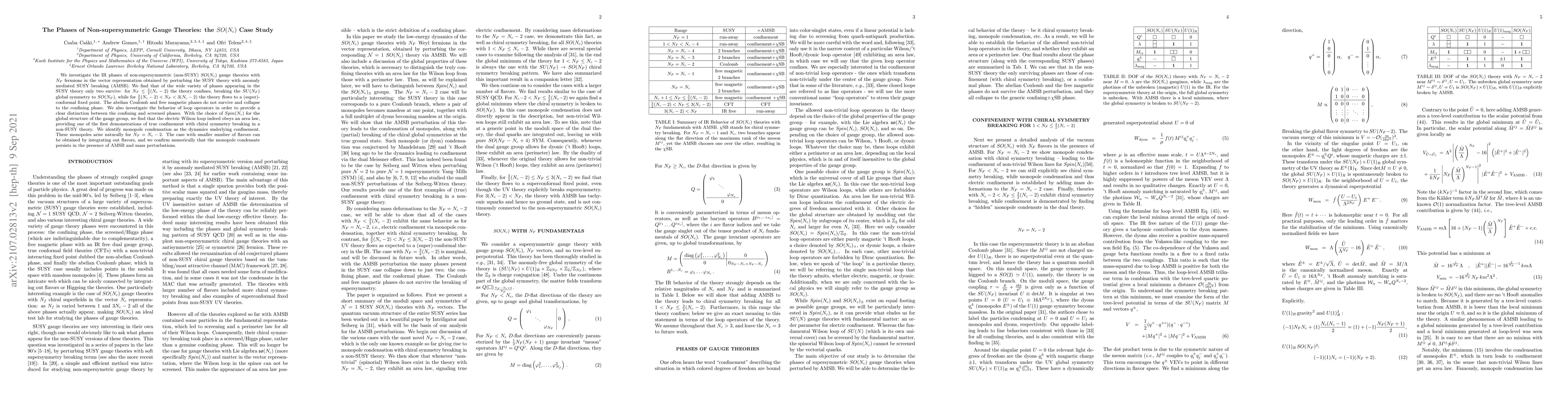 Thumbnail for The Phases of Non-supersymmetric Gauge Theories: the $SO(N_c)$ Case
  Study