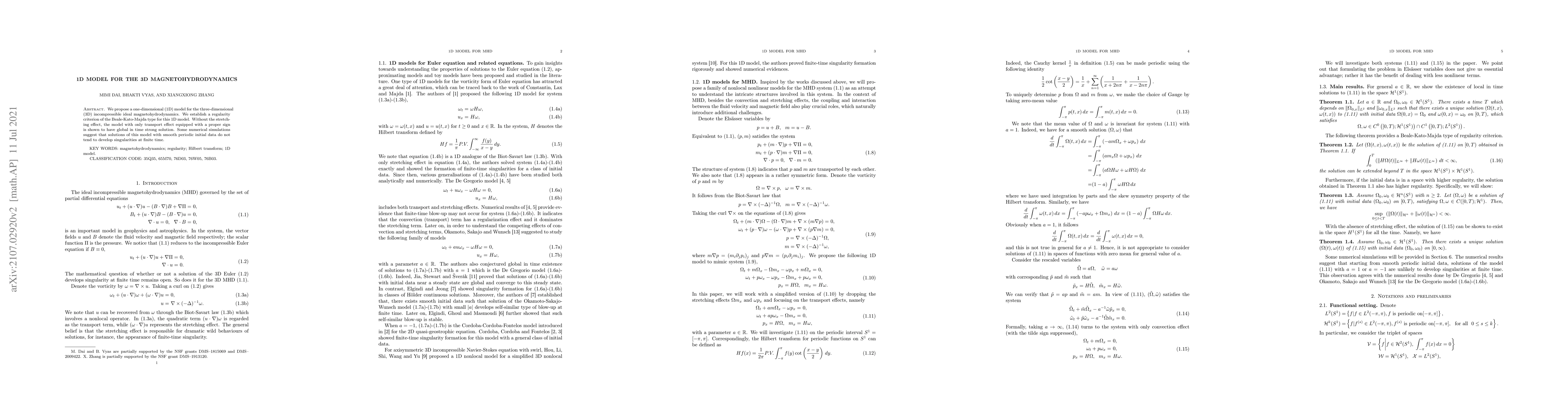 Thumbnail for 1D Model for the 3D Magnetohydrodynamics