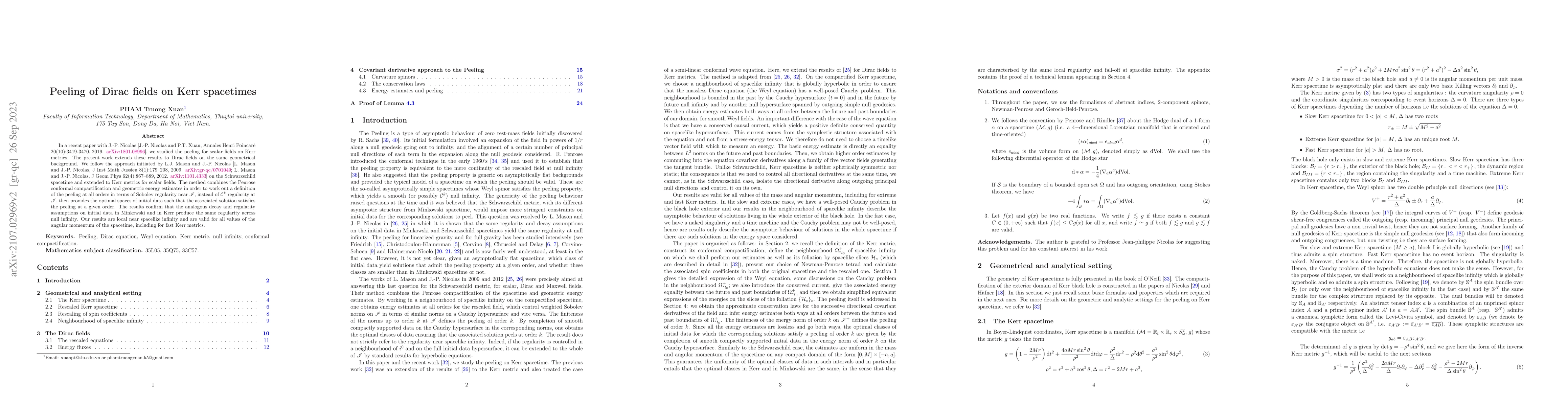 Thumbnail for Peeling of Dirac fields on Kerr spacetimes