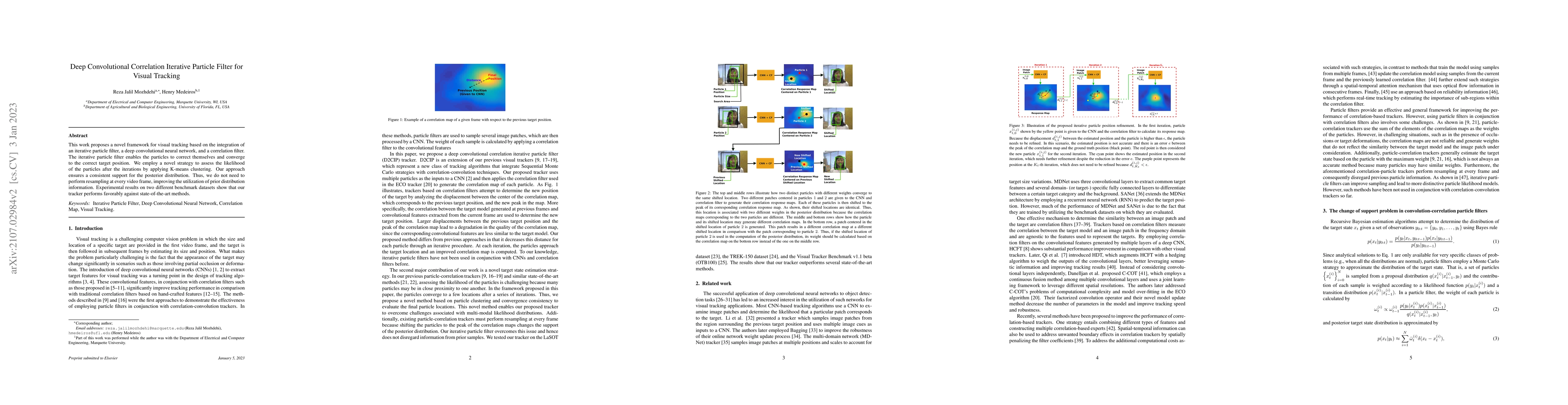 Thumbnail for Deep Convolutional Correlation Iterative Particle Filter for Visual
  Tracking