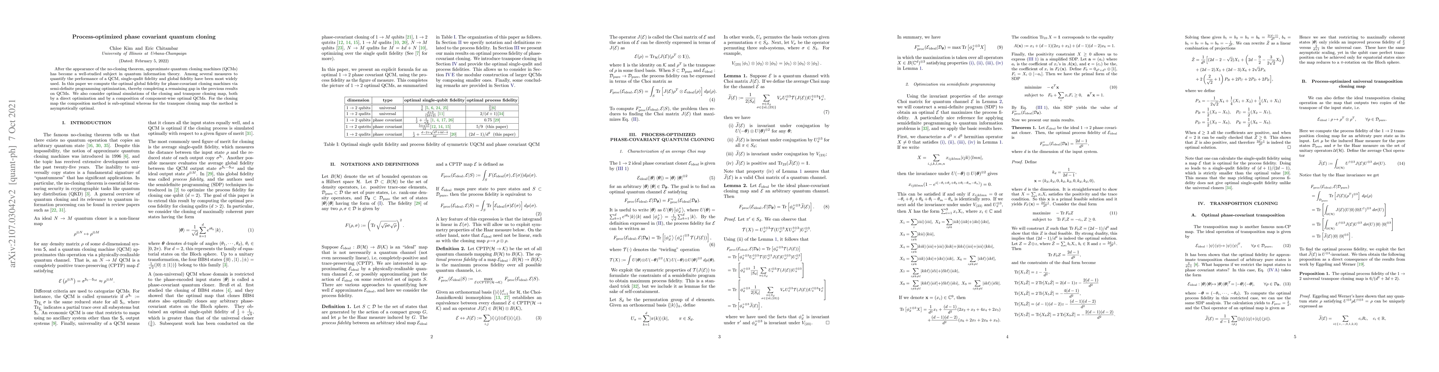 Thumbnail for Process-optimized phase covariant quantum cloning