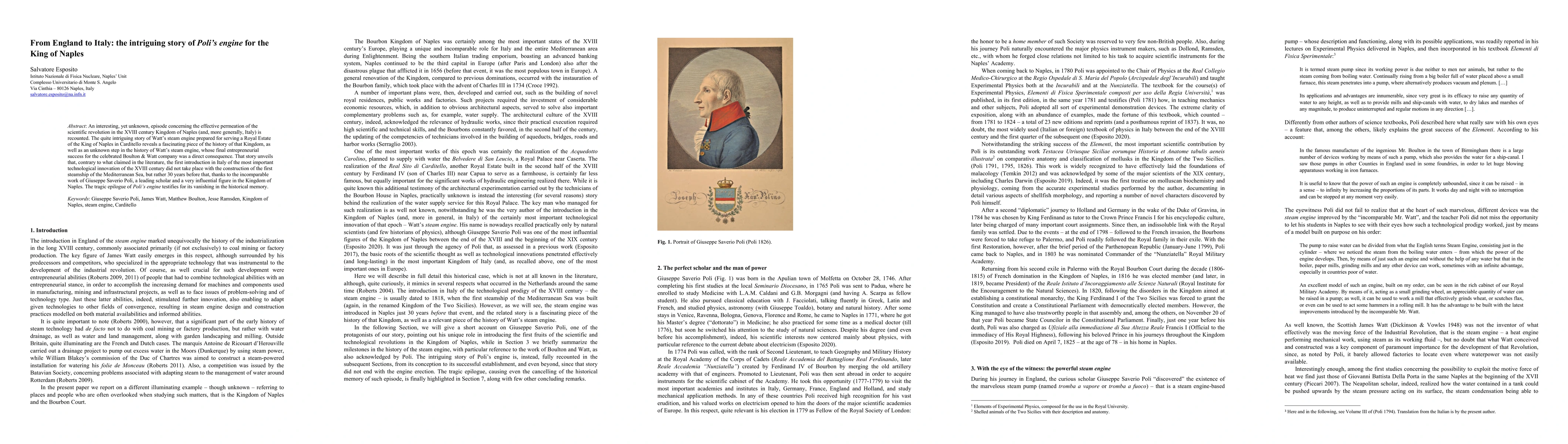 Thumbnail for From England to Italy: the intriguing story of Poli's engine for the
  King of Naples