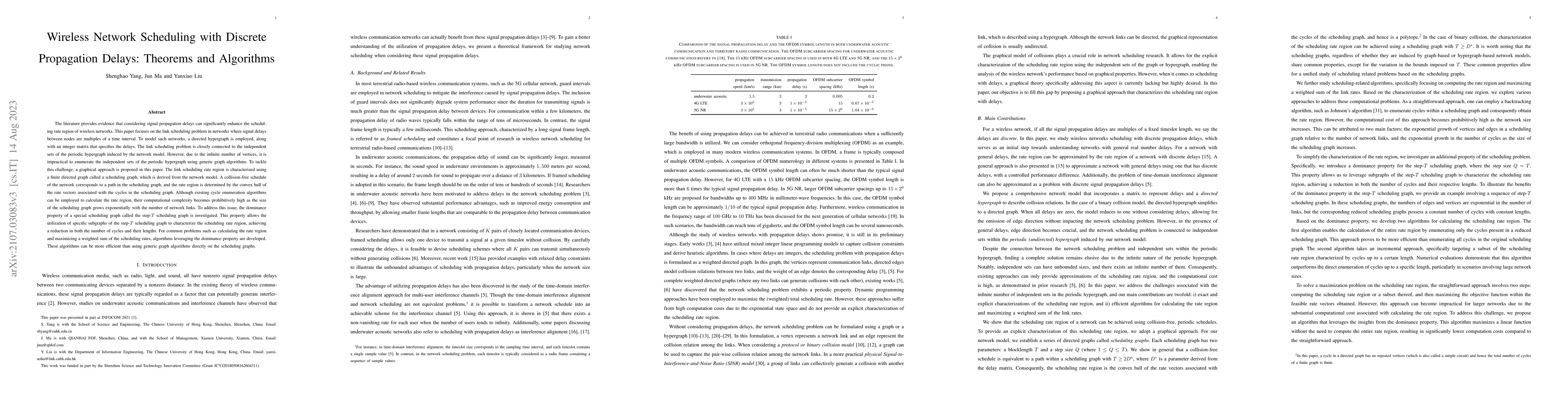 Thumbnail for Wireless Network Scheduling with Discrete Propagation Delays: Theorems
  and Algorithms