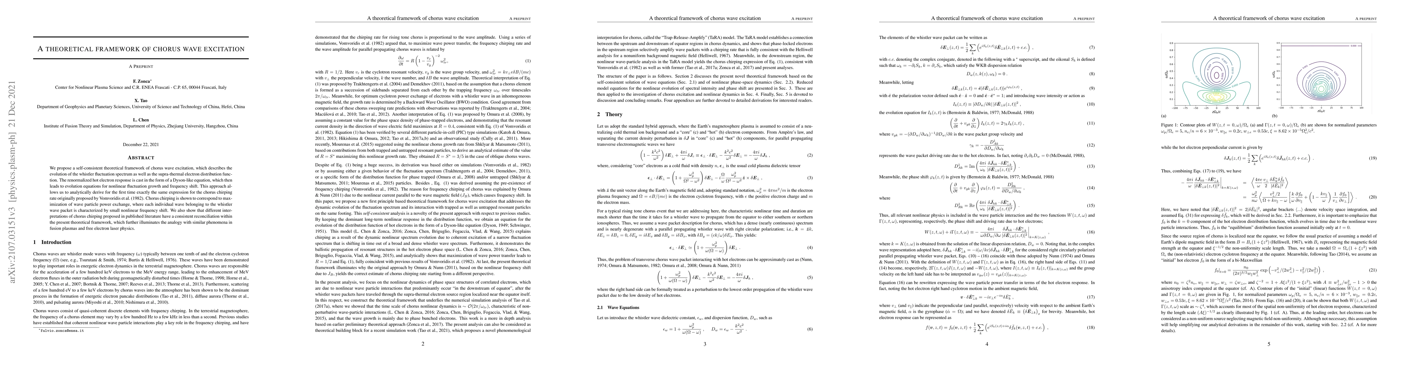Thumbnail for A theoretical framework of chorus wave excitation