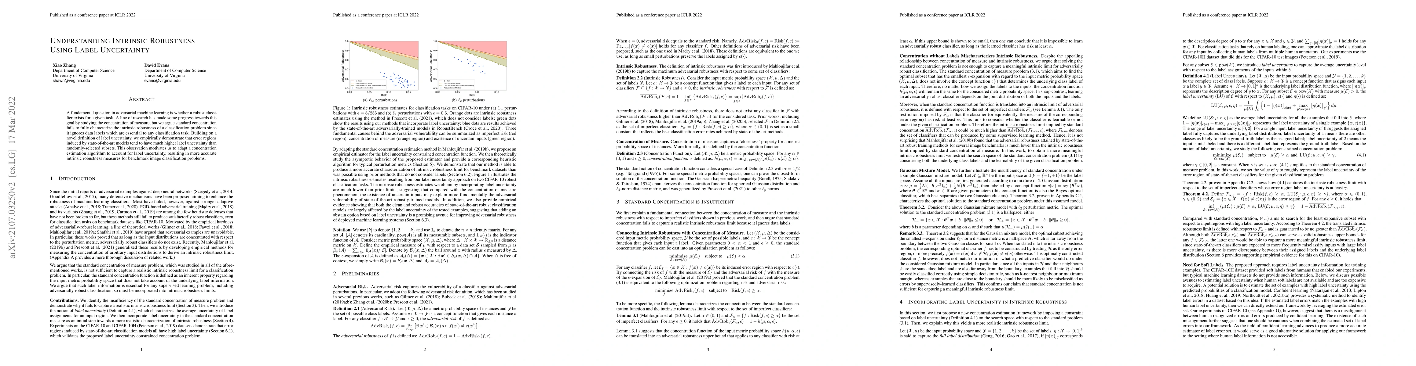 Thumbnail for Understanding Intrinsic Robustness Using Label Uncertainty
