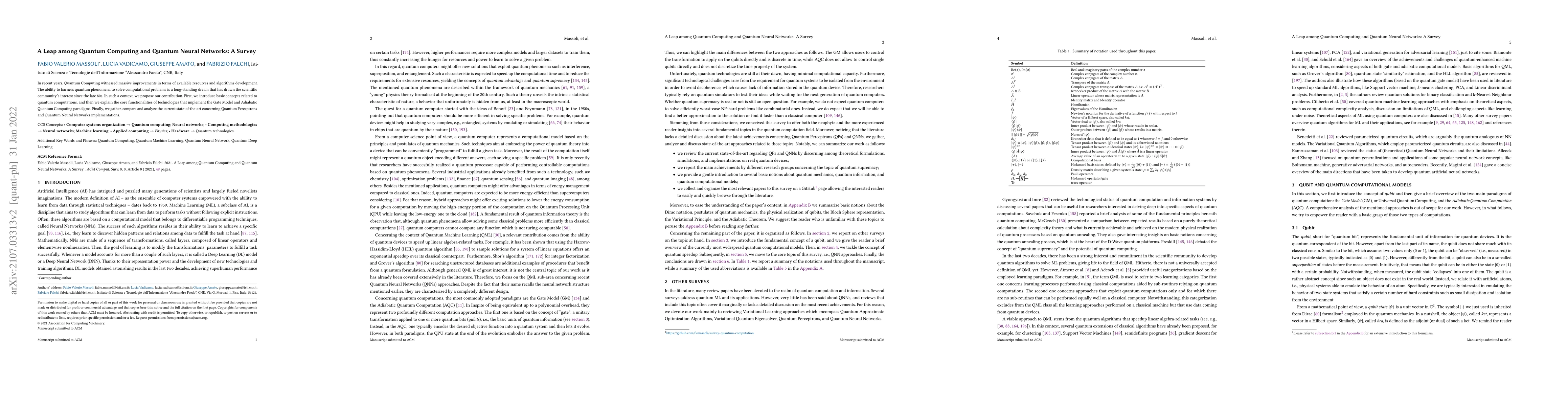 Thumbnail for A Leap among Quantum Computing and Quantum Neural Networks: A Survey