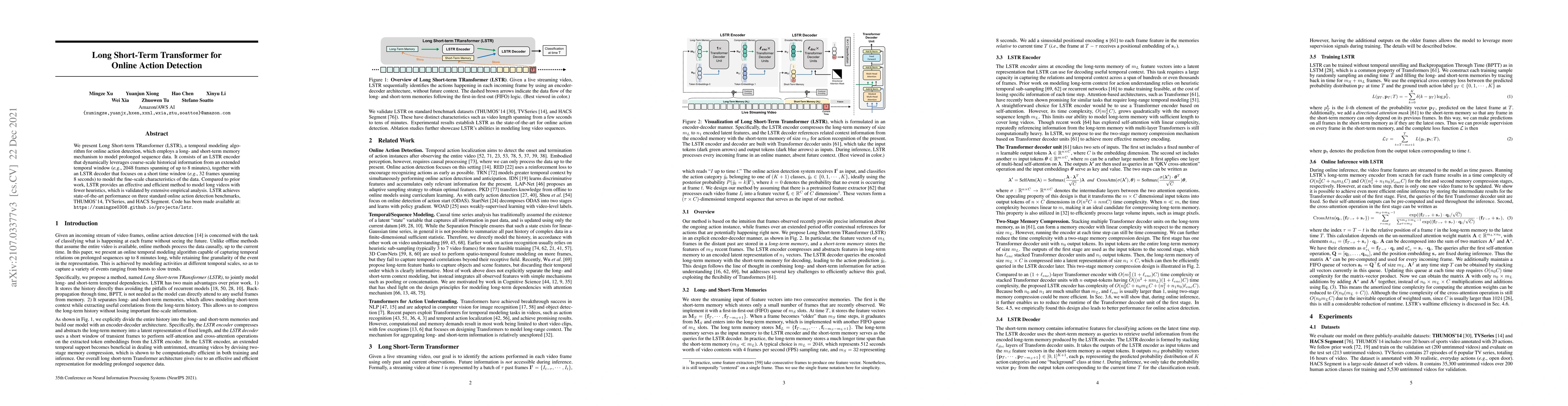 Thumbnail for Long Short-Term Transformer for Online Action Detection