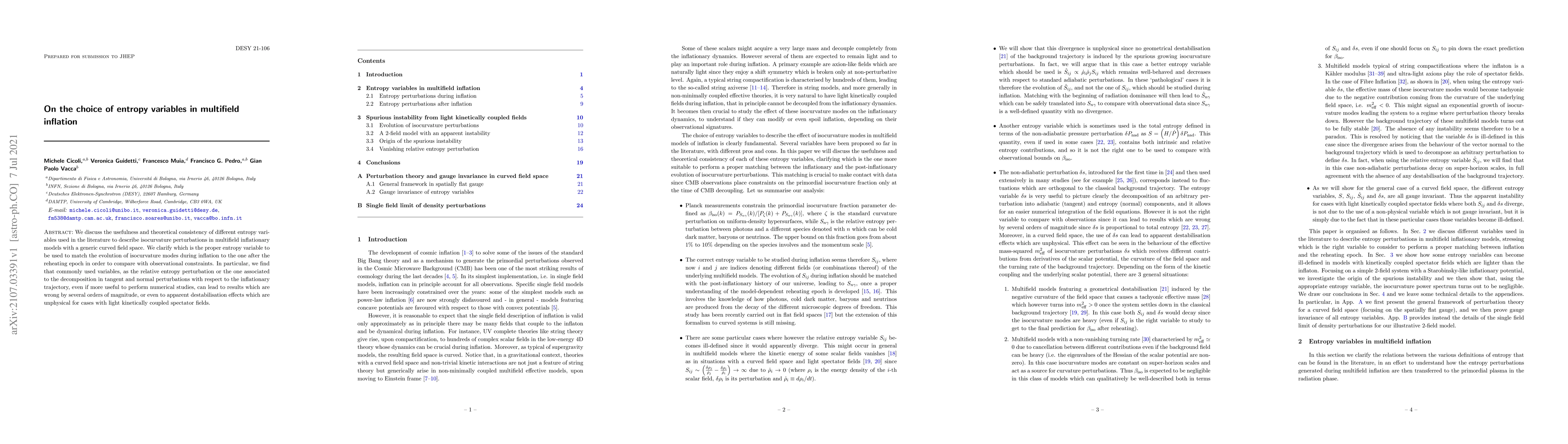 Thumbnail for On the choice of entropy variables in multifield inflation